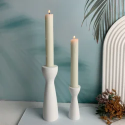 Geometric Candle Holder Silicone Mold Cement Handmade Minimalist Concrete Resin Candlestick Mould DIY Crafts Home Decoration