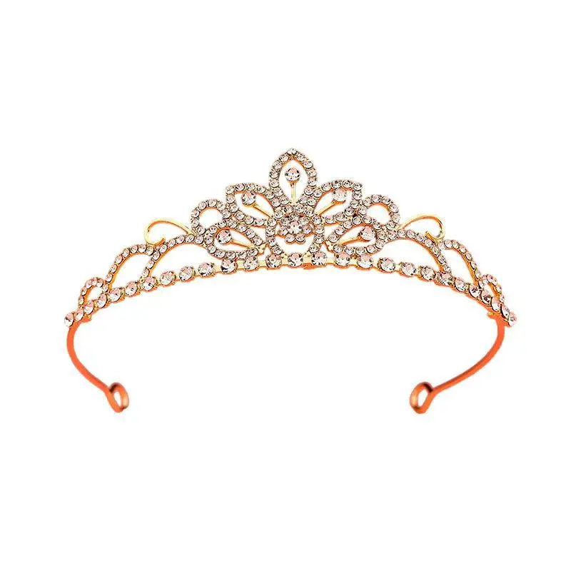 Mädchen-Prinzessinnen-Tiara mit Strass und funkelnden Kristallen für Geburtstage, Hochzeiten und Blumenmädchen-Veranstaltungen – Detail 14
