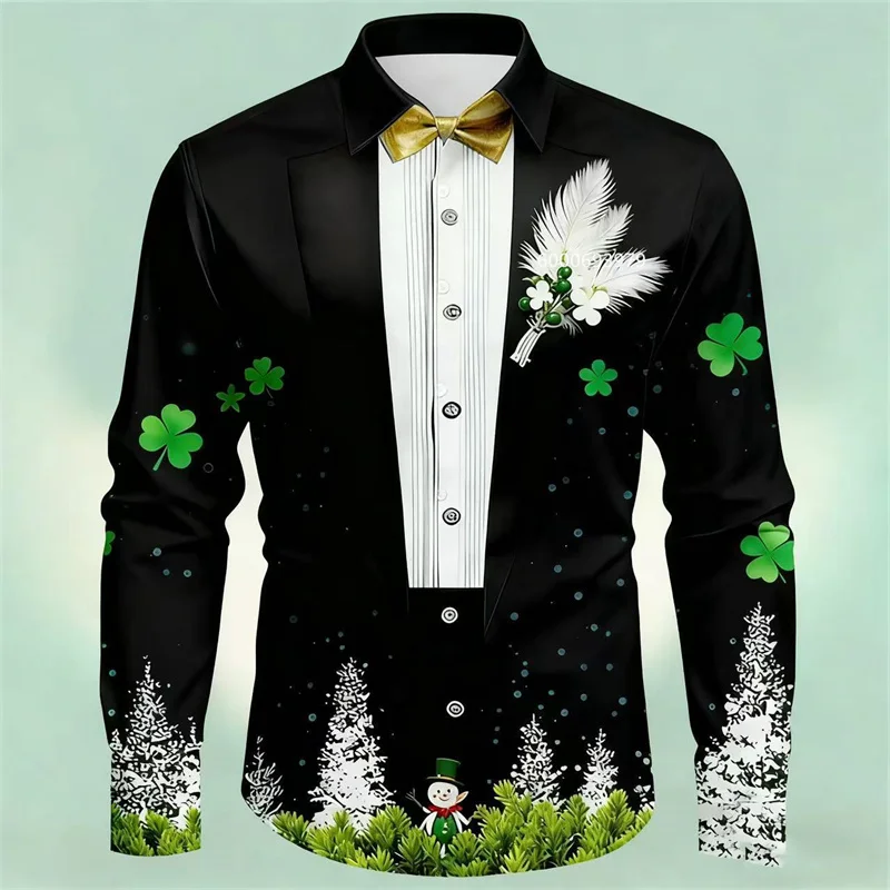 

Men's casual date shirt for Valentine's Day, long-sleeved stylish casual autumn collared shirt, fast shipping.