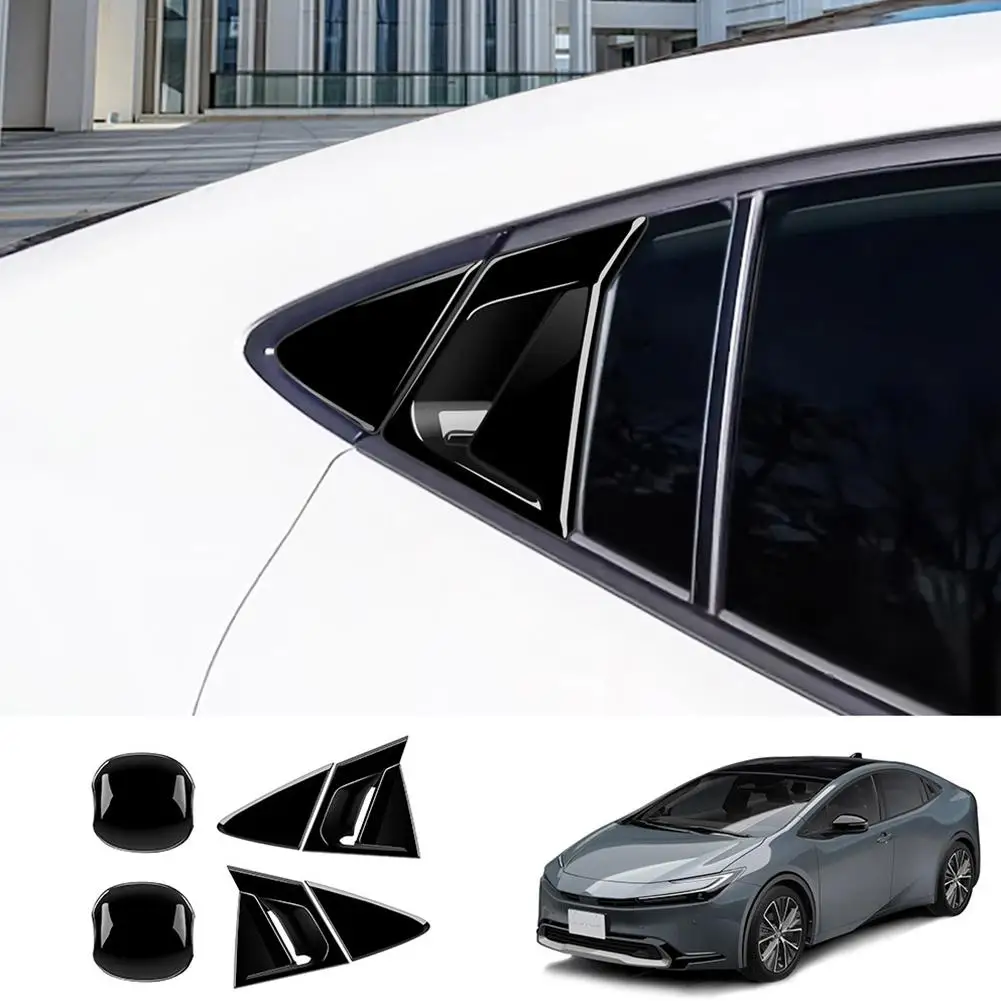 For PRIUS 60 Series 23 Door Bowl Handle Frame Exterior Decoration Modified Carbon Fiber Texture Silver Plating Decoration