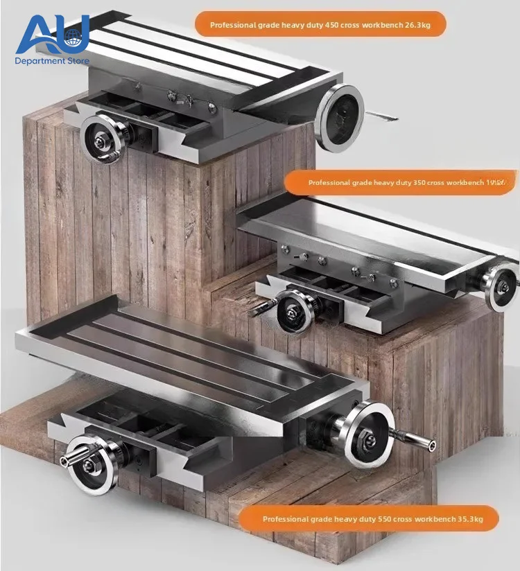 High Precision Cross Table Milling Machine Flat Speaker Cross Table Drill 450/550 Multifunctional Heavy-duty Slide