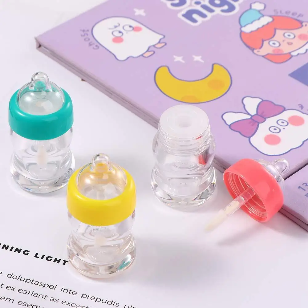 Creative Lipstick Tube Cosmetic Container 7ml Empty Lip Gloss Tube Milk Bottle Shape Lip Gloss Bottle Refillable Bottle