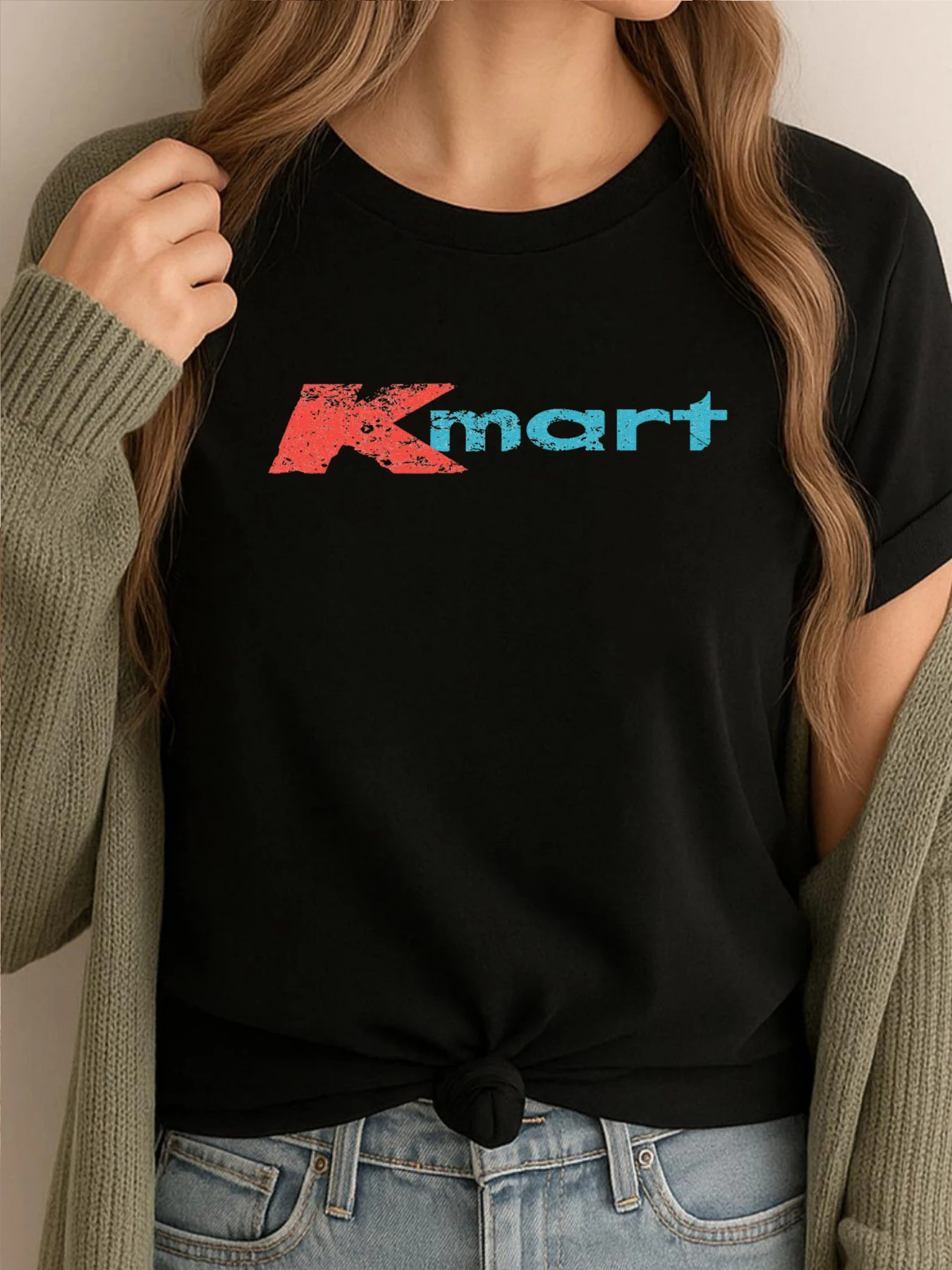 

Свободная футболка с принтом Kmart Дизайнерская одежда Мужская одежда Свободные футболки с рисунком Мужская простая модная футболка