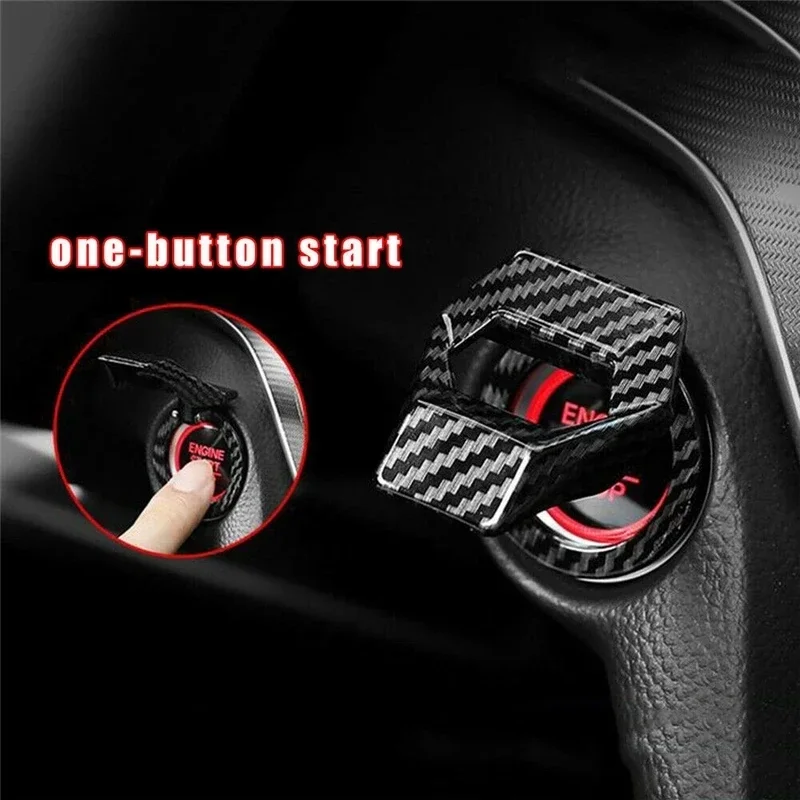 1PC Car Engine Start Stop Switch Button Cover Decorative Auto Accessories Push Button Sticky Cover Car Interior Car-Styling