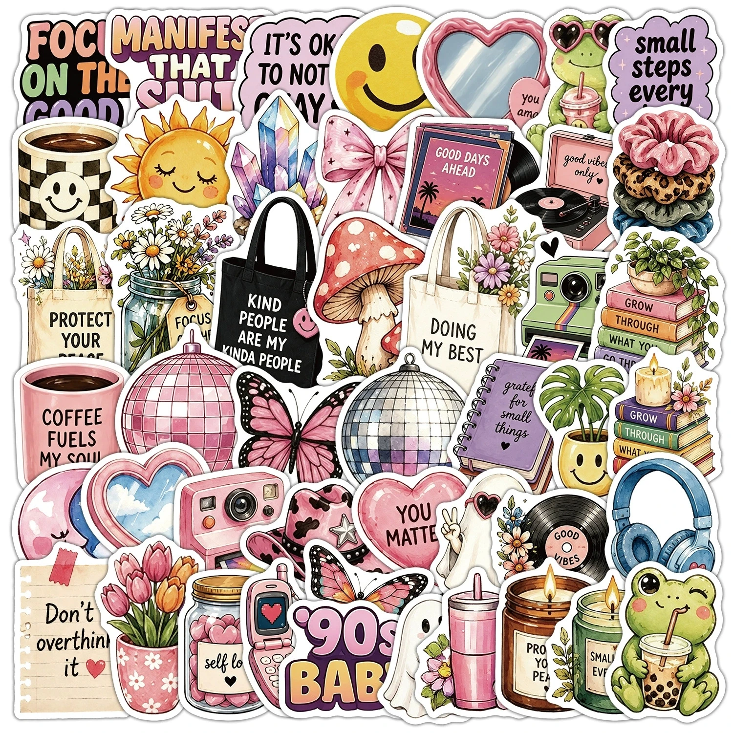 50Pcs Cartoon Cool Graffiti Waterproof Stickers for Water Bottle Laptop Skateboard Helmet Reward Journal DIY Decor Decals