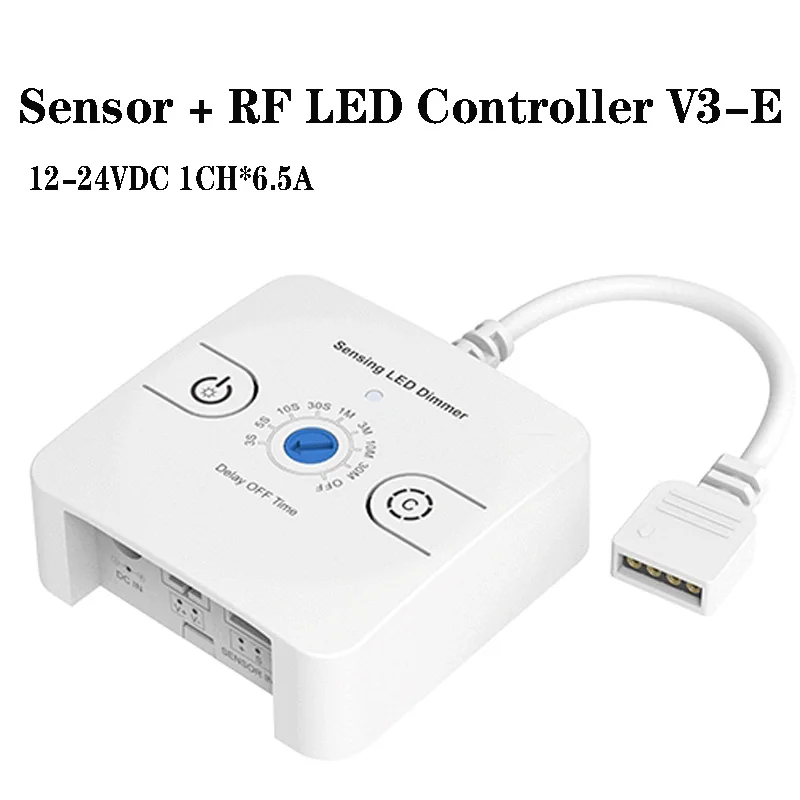 

Sensor 3CH LED Controller DC 12V 24V Dimmer Suitable for staircase corridors closet indoor light sensor switch control