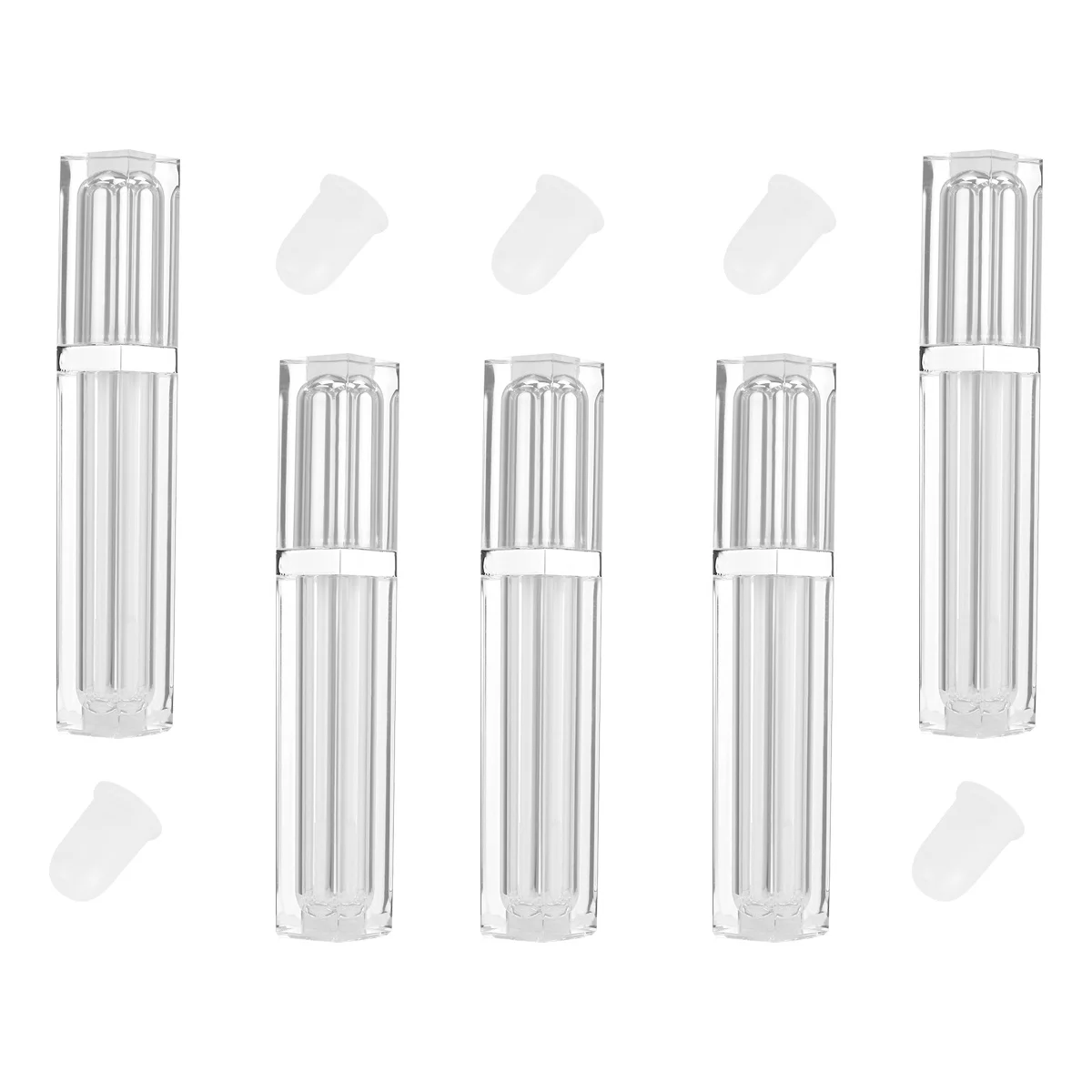 5pcs Lege Glans Buis Transparante Labiale Glair Container Voor Lip Olieverf Vloeistof Mini Compact Reishouder Lippenbalsem buis
