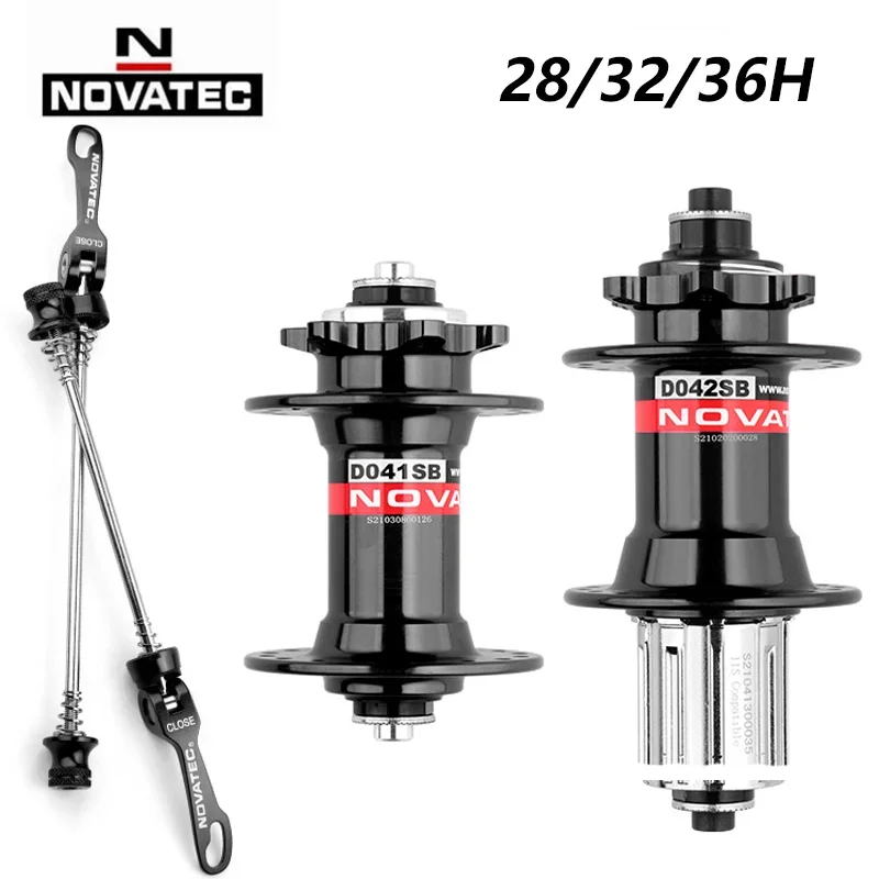 Novatec Hub D041SB D042SB Mountain Bike Disc Card Brake 28/32/36 Holes MTB Road Bicycle Bearing 36H Hubs 8/9/10/11/12 Speed