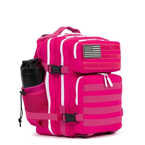 Imagen 2 del producto Mochila táctica de 25L para mujer, para viajes al aire libre, senderismo, bolsa para insectos, ejercicio de fin de semana, atletismo, gimnasio, con portavasos doble