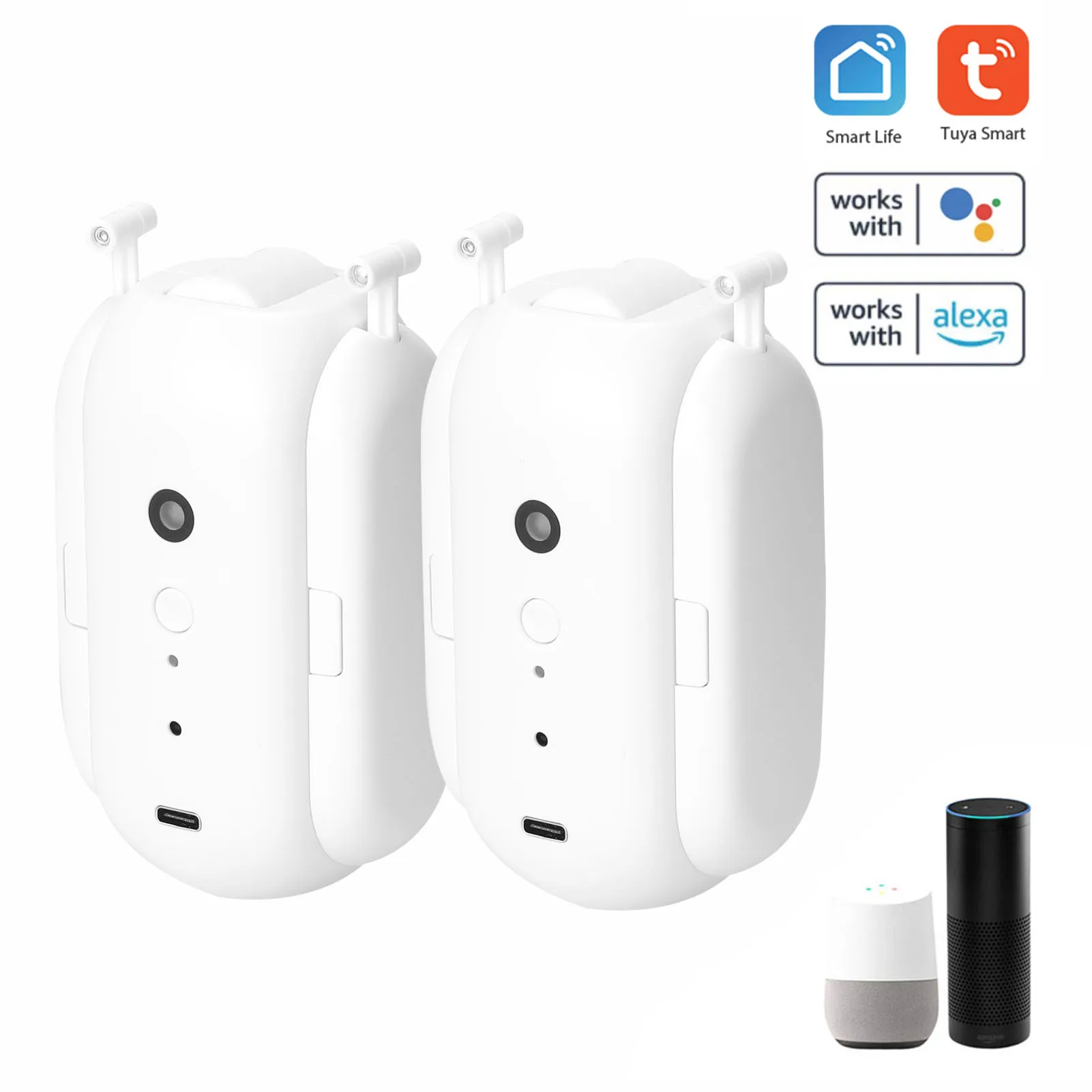 

Tuya Wireless Smart Home Curtain Opener with Alexa App Control Auto Rod Type Electric Motor Bot Robot-Smart Curtain