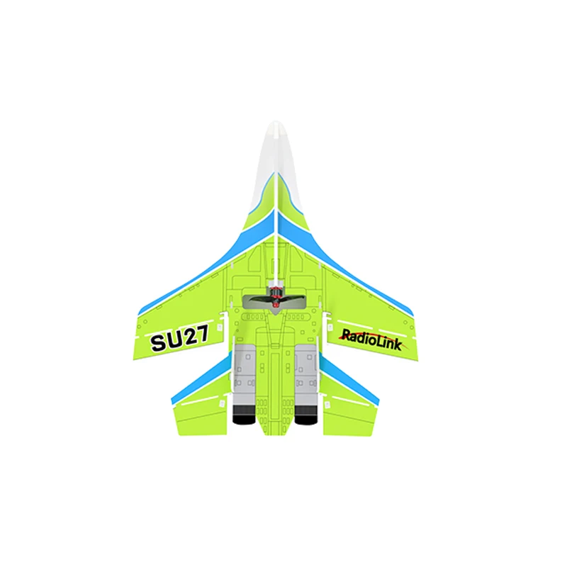 RadioLink SU27 RC Avión Controlador de vuelo Ayuda de equilibrio Tres modos de vuelo Telemetría en tiempo real incorporada para adultos principiantes