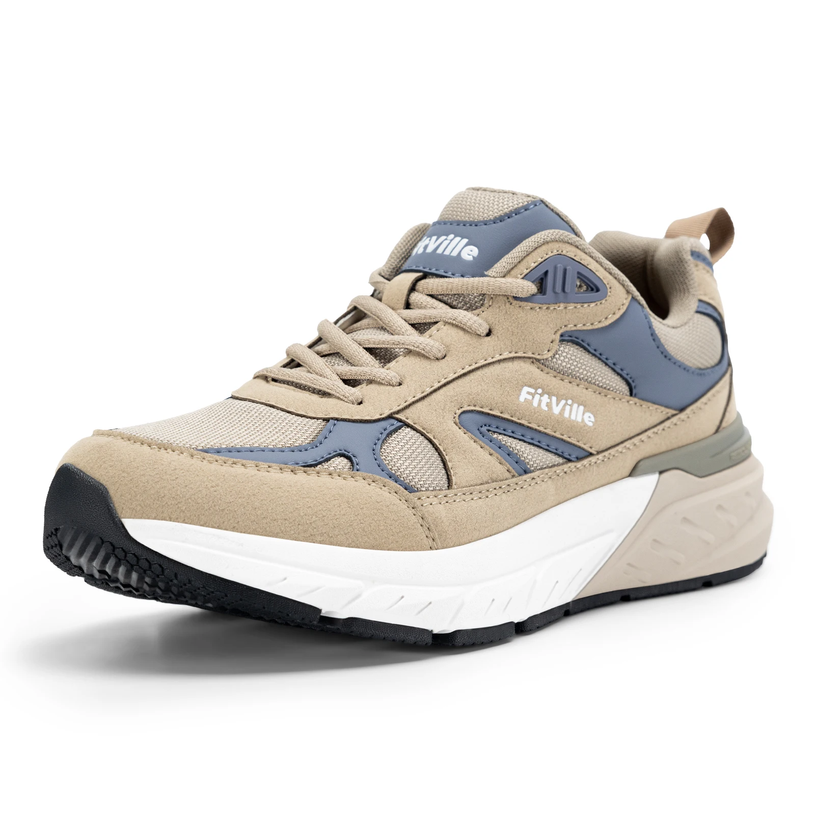 Fitville Walkingschuhe Extra Breite Casual Herren-Sneaker mit Gewölbestütze Sportschuhe für Männer zur Linderung von Plantarfasziitis – Detail 14