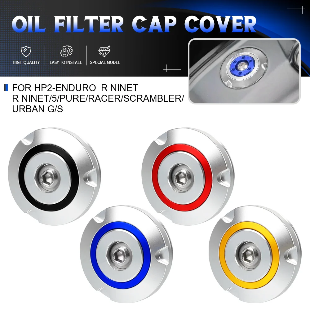 

For BMW HP2-Enduro R nineT R nineT/5/Pure/Racer/Scrambler/Urban G/S Motorcycle Aluminum CNC Engine Oil Filter Cap Plug Cover