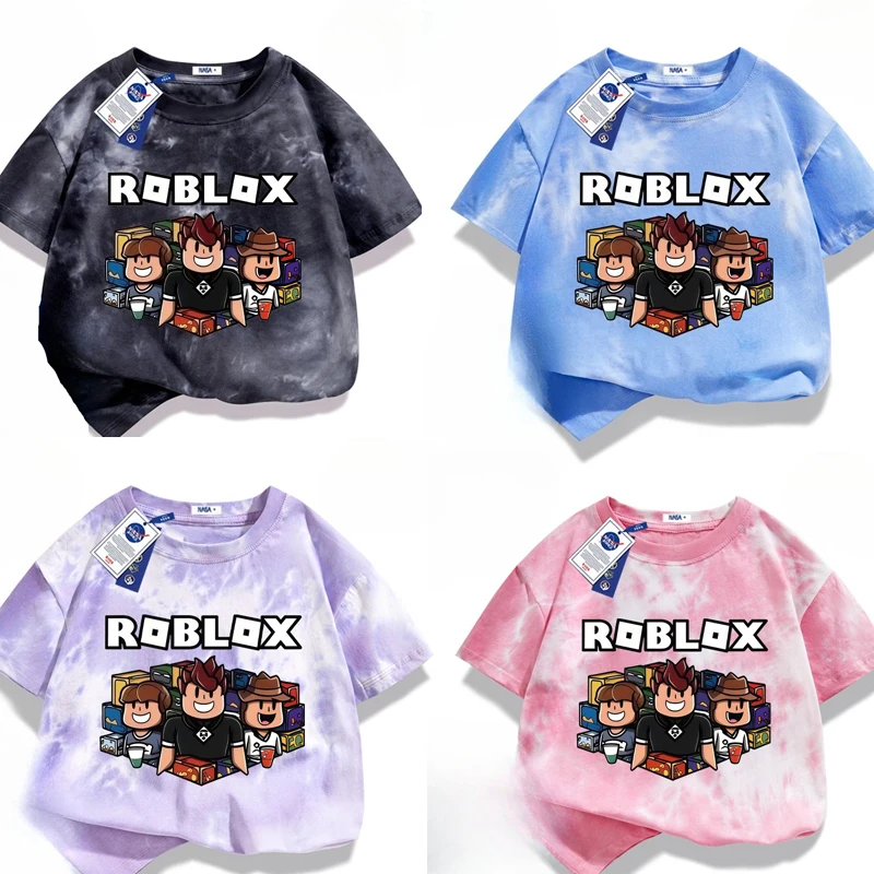 لعبة جديدة ROBLOX ملابس أطفال عصرية للأولاد والبنات - تي شيرت بأكمام قصيرة مصنوع من مادة البوليستر الشبكية #1