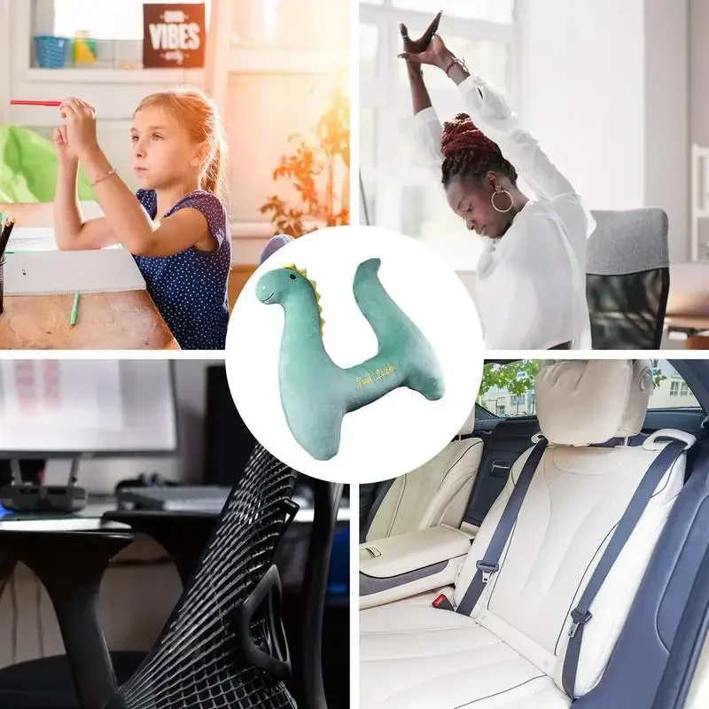 

Pink Unicon H-Shape Car Travel Neck Pillow for Kids And Adults Head Support Cushion Child Seat Safety Women's Neck Pillow