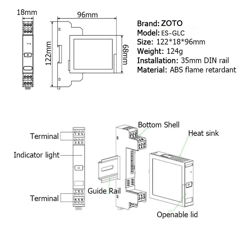 ตัวแปลงสัญญาณกระแสไฟฟ้าสลับและกระแสตรง อินพุต 4-20mA 0-5 0-10V เอาต์พุต DC24V พร้อมระบบจ่ายไฟและตัวแยกสัญญาณสำหรับการตรวจสอบ