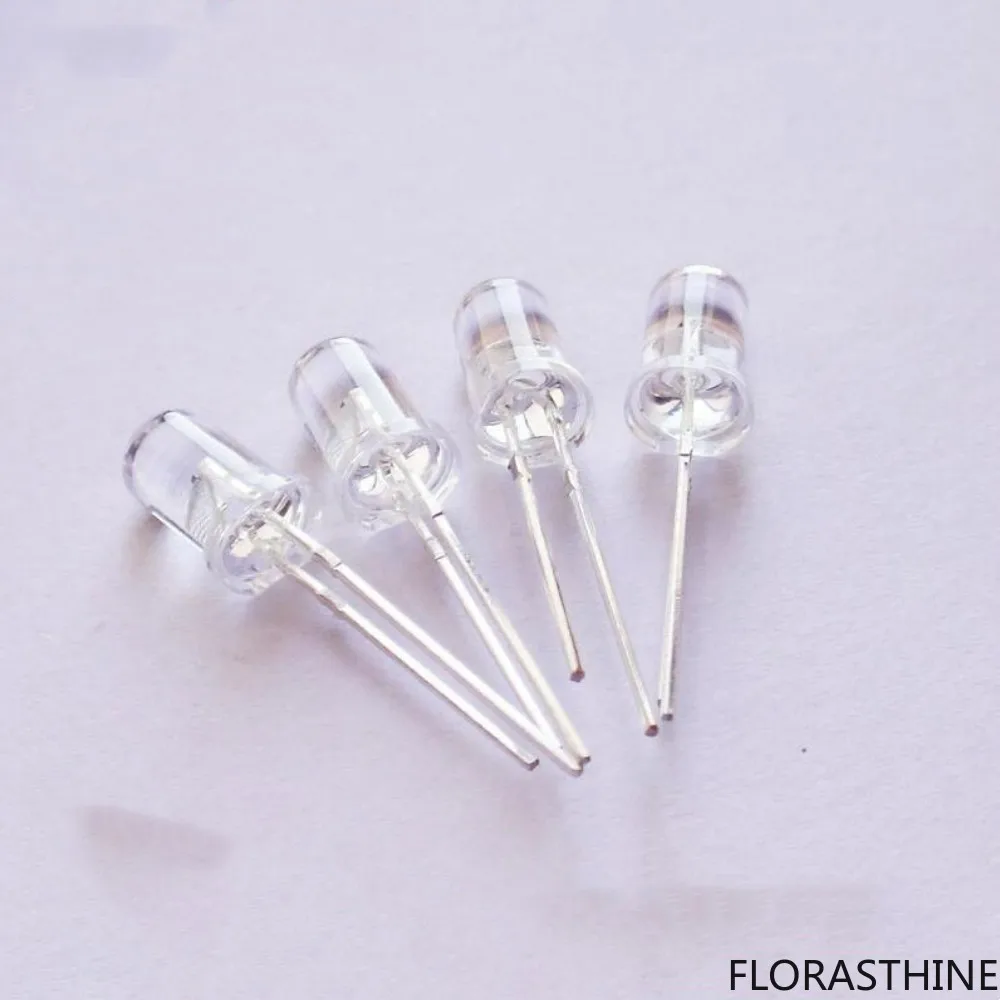 3mm 5mm Red Yellow Blue Green White Self-flashing Pin Light-emitting LED Diode Lamp Beads Frequency:1.5HZ (90-96 Times/minute)