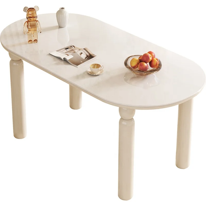 

for Modern Dining Table Sets 6 Chairs Cream Slate Home Furniture Modern Luxury Sintered Stone Dining Table Set 6 Seater Luxury