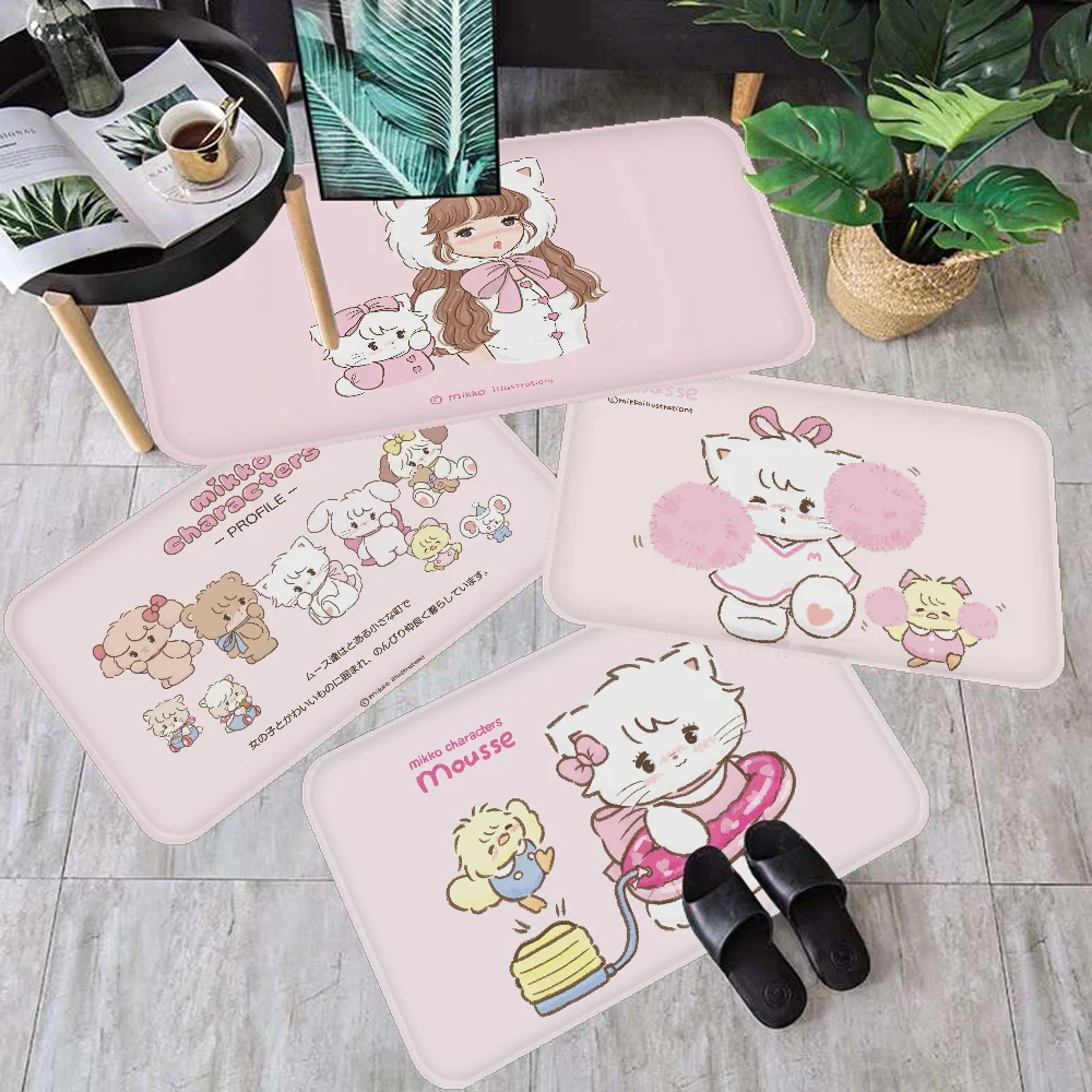 M -Mikko C-Characters Door Mat Nordic Style Home Doormat Bathroom-Toilet Mats Bedroom Bedside Mats