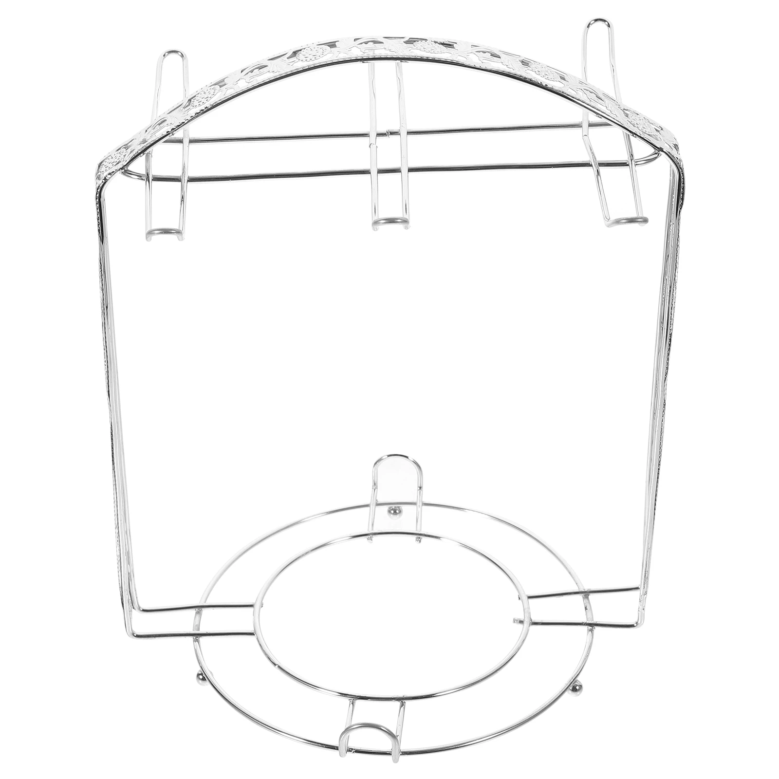 

6 Cup Mug Cup Stand Holder Set Silver Engraved Iron Rack Kitchen Countertop Organizer Drying Stand Tea Espresso