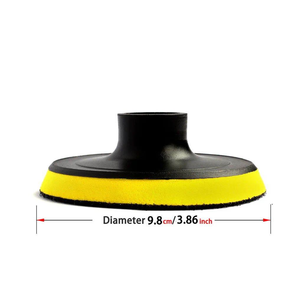 4inch Plastic Back Pad For Diamond Polishing Pad Car Buffing Waxing Self-Adhesive Backer Plate Foam Plastic Disc M14 5/8-11