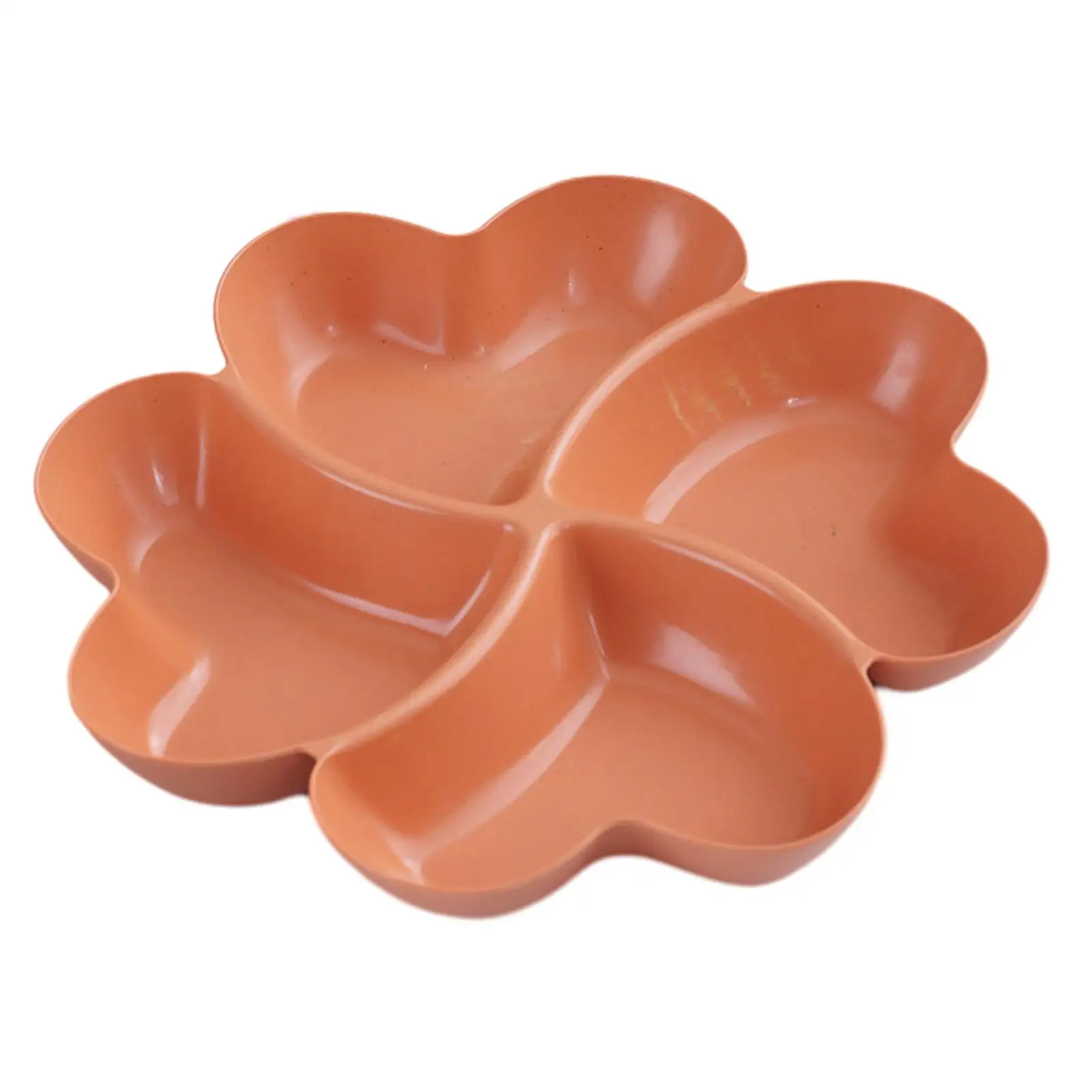 Divided Serving Platter for Vegetables and Chips Wheat Straw Material Heart Shape Decorative Tray for Party Snacks
