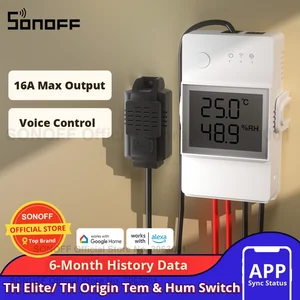 Sonoff Th16 Smart Wifi Switch Monitoreo Temperatura Humedad Wifi Smart Switch Switch Home Automation El kit funciona con Alexa Google Home 8 mejores ventas sonoff th - №6