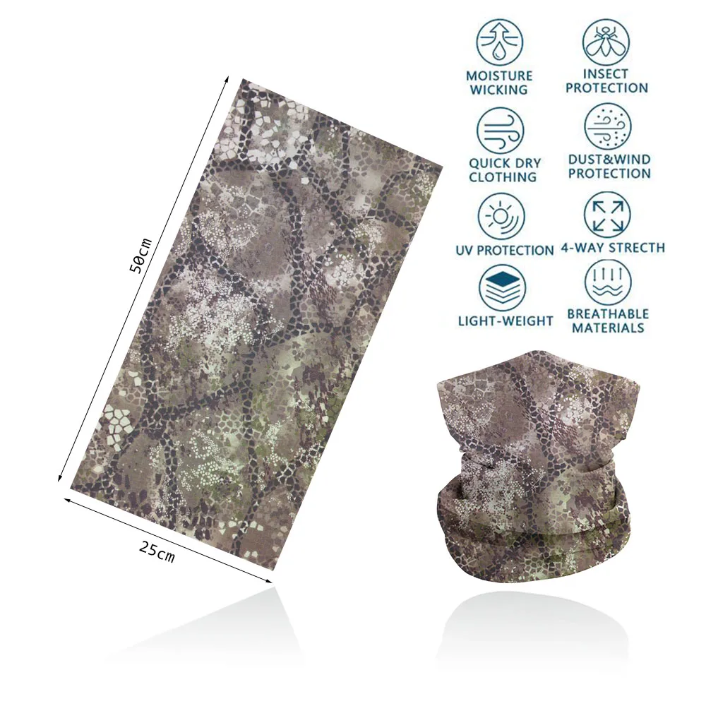 Camo Outdoor Bandanas Sports Camouflage Seamless Neck Gaiter Headband Men Fishing Hiking Balaclava Scarf Headwear Face Shields