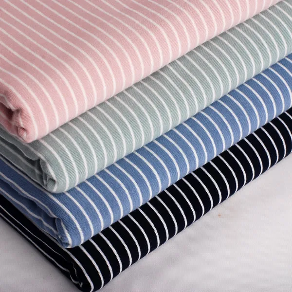 50*165cm Striped Cotton Fabric Stretchy Spandex And Cotton Fabric DIY Sewing T-shirts Dress Fabric By Meter