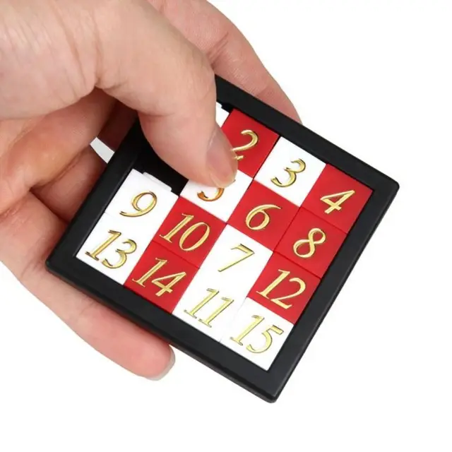 Wczesna edukacja zabawka matematyczna rozwijająca się dla dzieci plastikowe puzzle z liczbami 1-15 zabawka dla dzieci przesuwne Puzzle zabawka 15 płytek logika gra