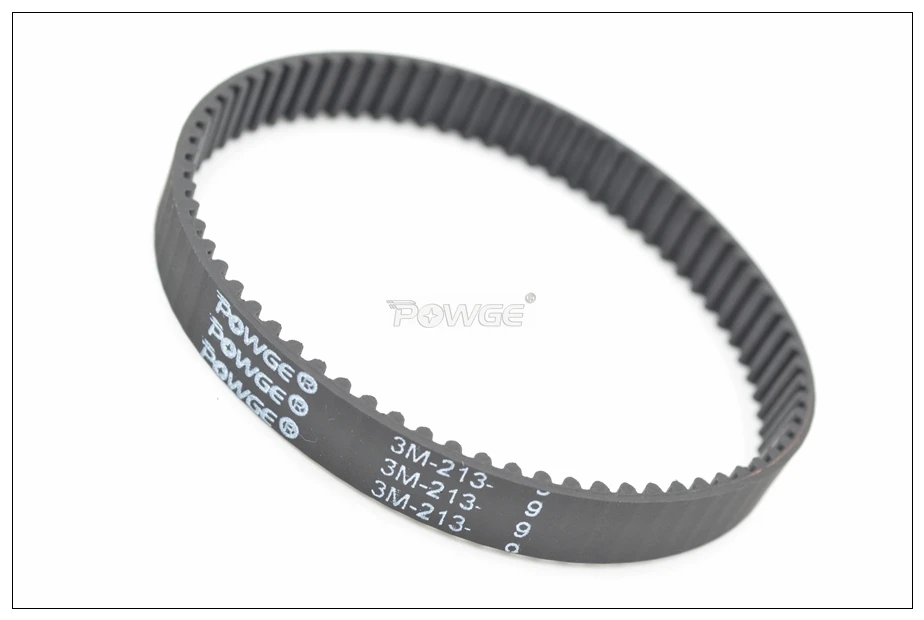 POWGE 201 204 207 210 213 216 219 3M Synchronous Belt T=67/68/69/70/71/72/73 HTD3M Rubber Closed-Loop Timing Belt 213-3M 207-3M
