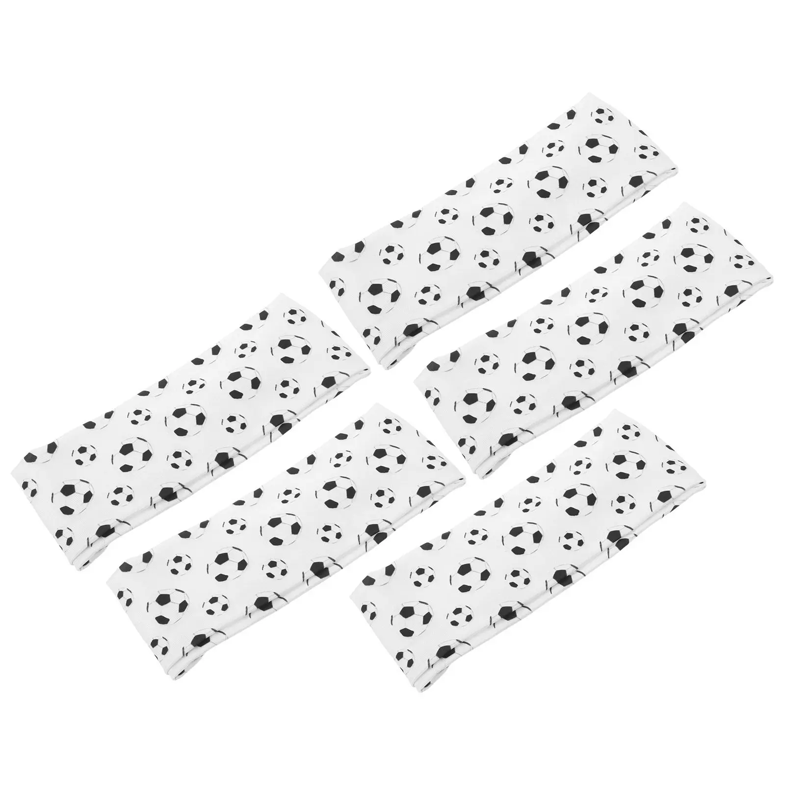 

5Pcs Elastic Sports Headbands Sweatproof Non Slip Football Basketball Soccer Training Youth Fitness Sweatbands Running Gym