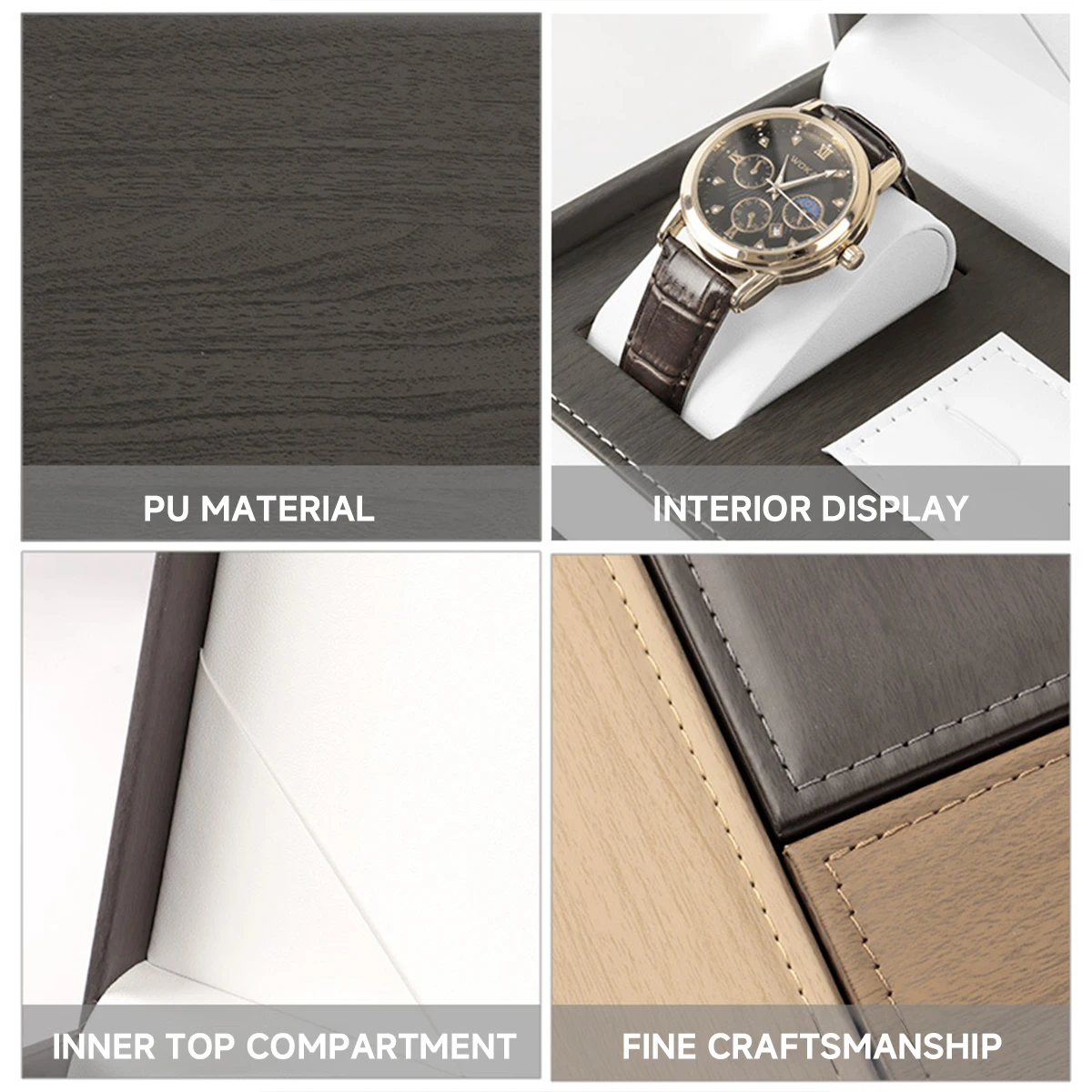 Caixa de Luxo em Couro PU para - Cufflink Box Set avaliação e preço