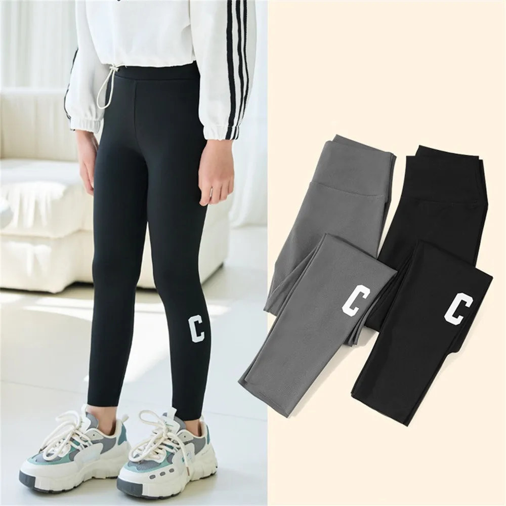 Baby Girls Leggings Kids Thin Yoga Pants Children Elastic Quick-Drying Sports Outdoor Sweatpants Girls Capris Skinny Pants