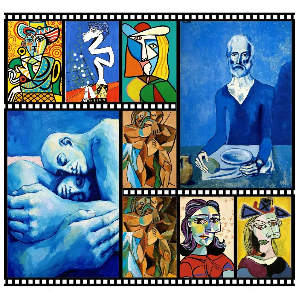 Artist-Spanish Cubist Pablo Ruiz Picasso Poster Wall Art Poster HD Waterproof PP Print Bedroom Living Room Office Decor Gift