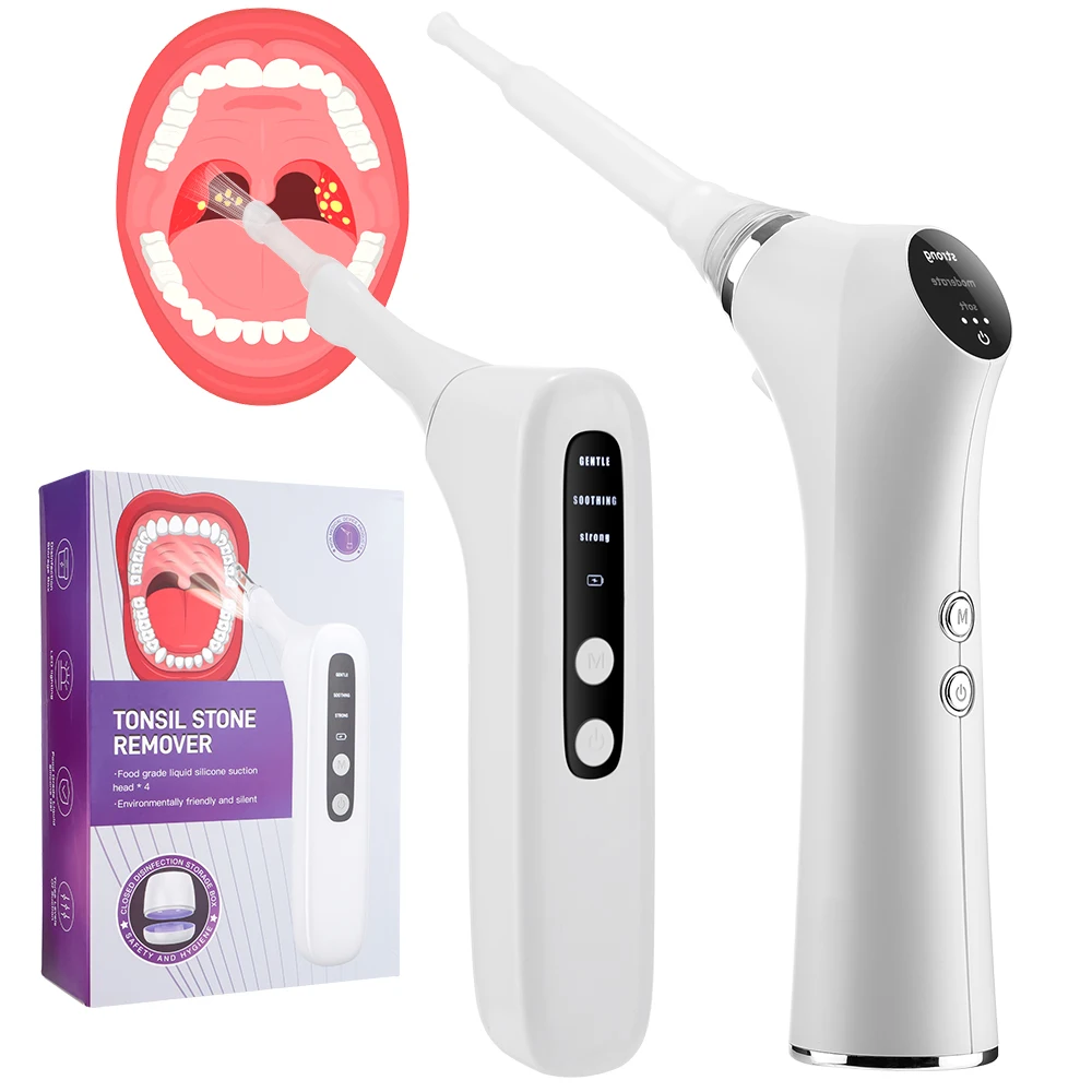 

Electric Tonsil Stone Remover With LED Light Mouth Cleaning Oral Care Instant Suction Tool Fresh Breath Tonsil Stone Removal Kit