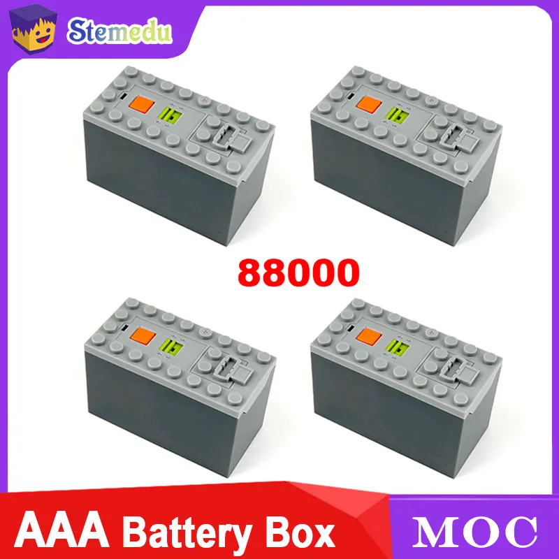 88000 AAA Battery Box Power Functions Set for MOC Trains/Cars - Compatible with Legoeds Building Blocks
