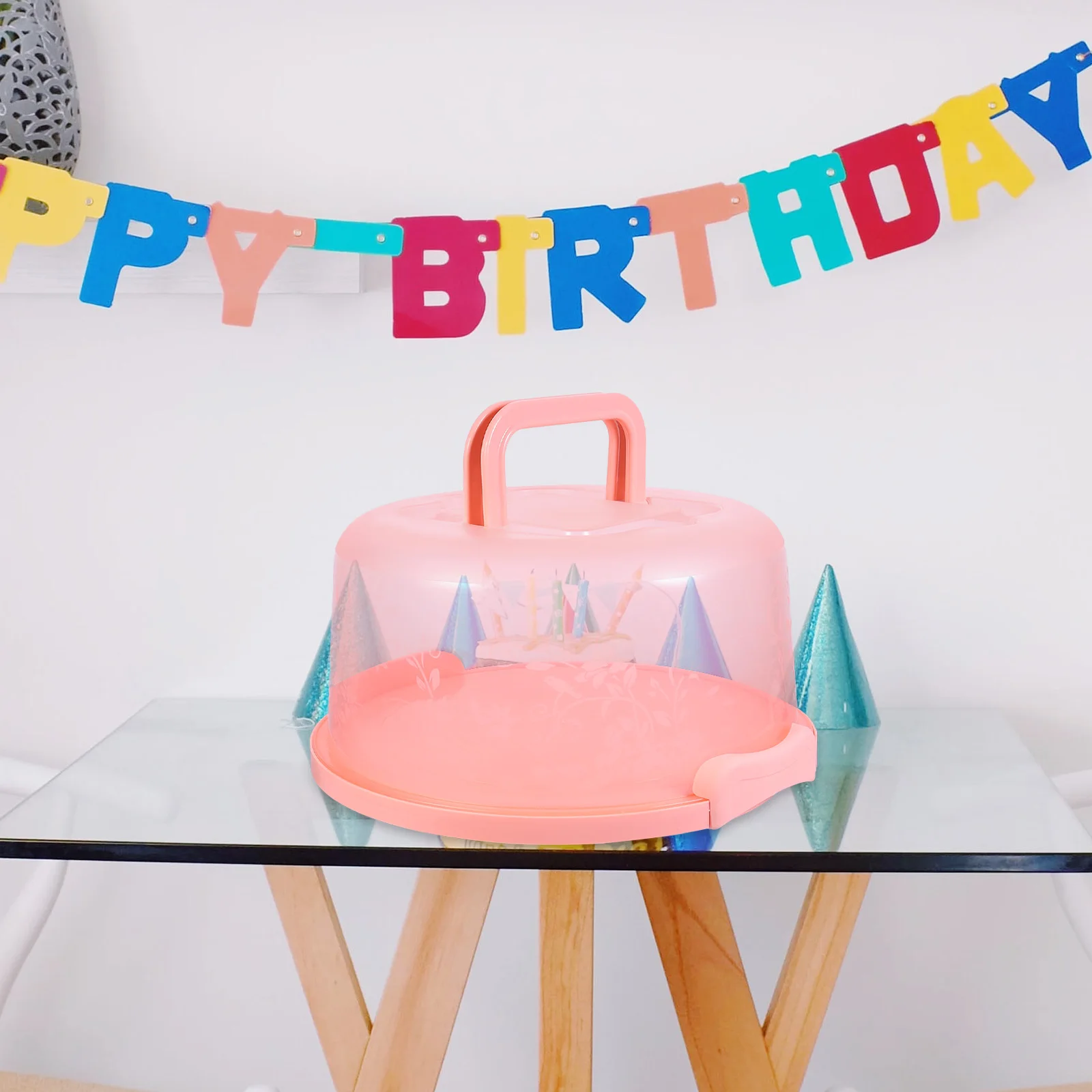 

Baking Cake Box Round Transparent Container Double Locking Clamps Airtight Storage For Cupcakes Cookies Fruits Dessert