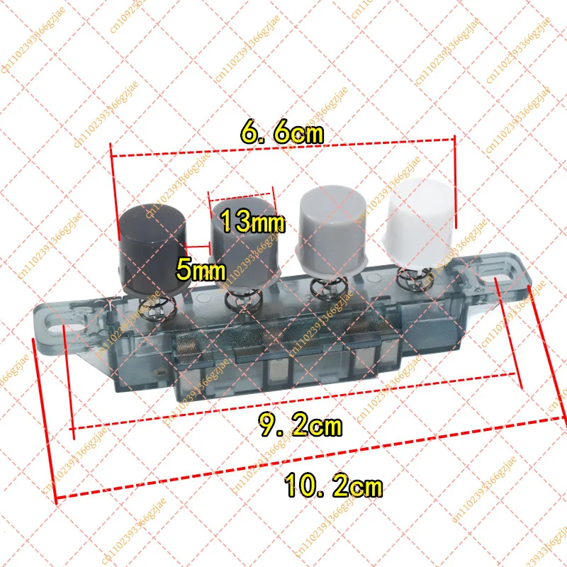 4-Key 3-Position Gear Switch for Universal Desktop Floor Fan, Piano Key Type Replacement Part