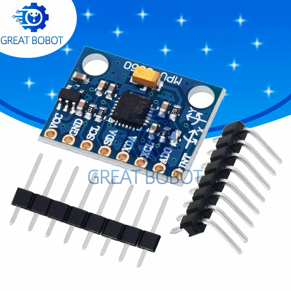 BS 1PCS  GY521 GY 521 GY-521  MPU-6050 MPU6050 Module 3 Axis analog gyro sensors+ 3 Axis Accelerometer Module