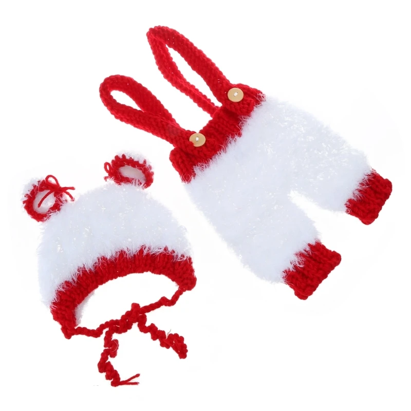 

Newborn Photo Costume Bear Hat Crochet Jumpsuit Baby Shower Gift Photography Set 40JC