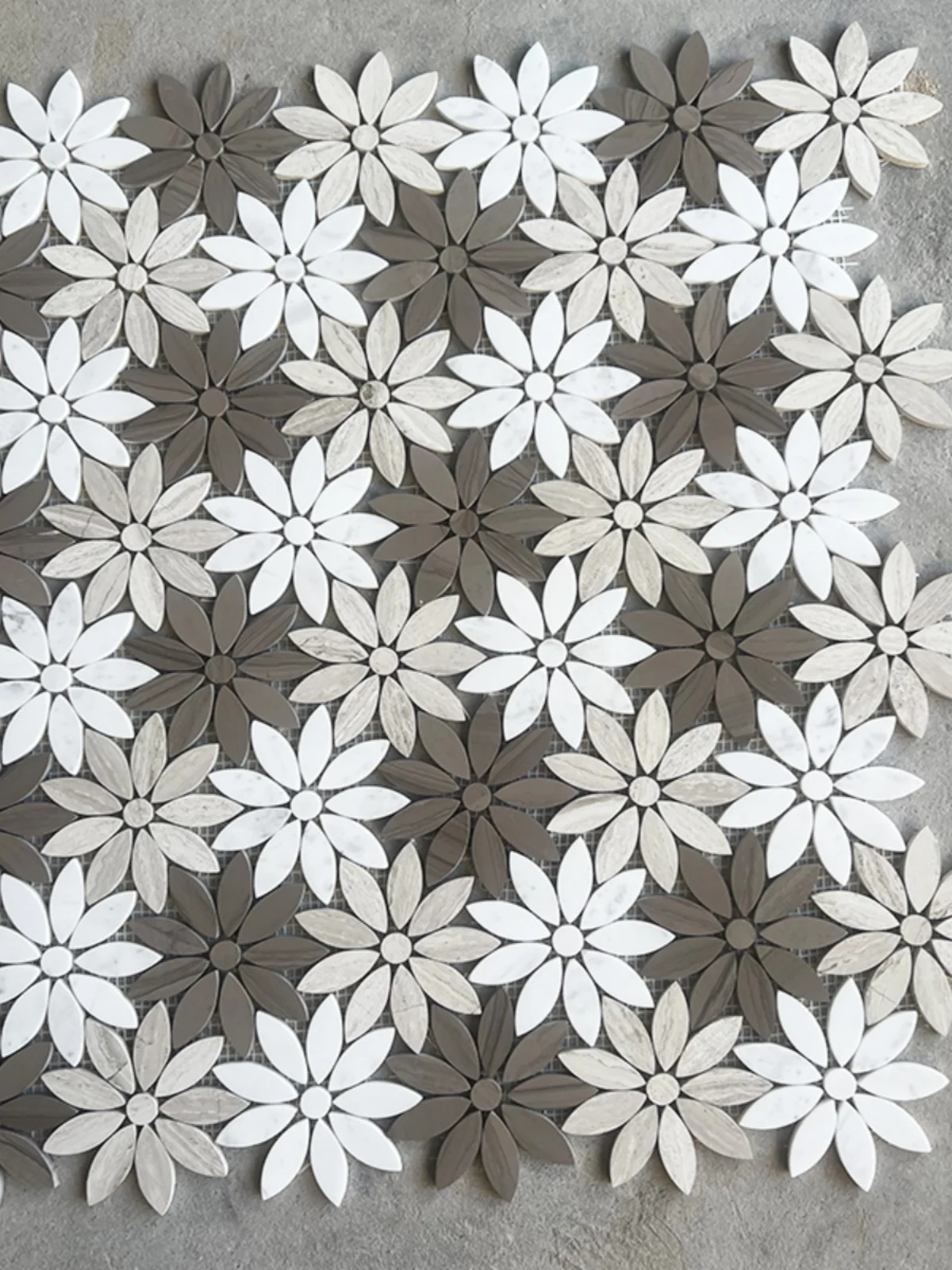 

Factory direct sales stone mosaic marble background wall parquet bed and breakfast restaurant kitchen bathroom daisy petal