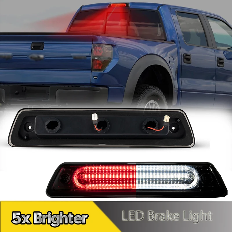 

1Pcs For Ford F-150 2009-2014 LED 3rd Third Brake Cargo Tail Light High Mount Stop Lamps White Red Smoked Car Accessories Canbus