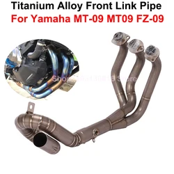 Slip On For Yamaha XSR 900 FZ09 MT MT09 MT-09 FZ-09 XSR900 System Front Link Motorcycle Exhaust Pipe 51mm Escape Titanium Alloy