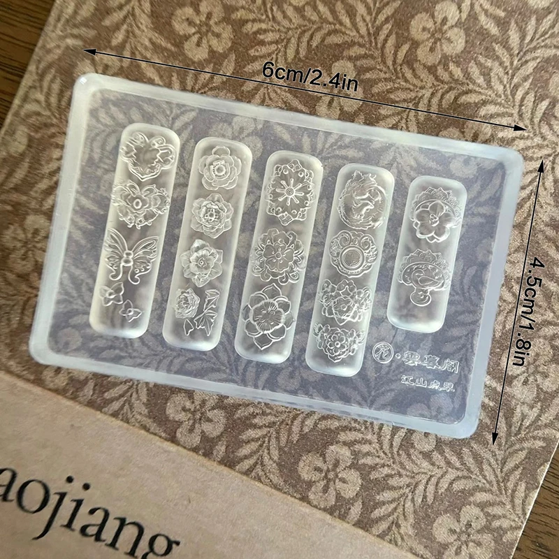 الصينية الرجعية فراشة نمط سيليكون قالب الأظافر الكرتون حلم الدانتيل مظلة 3D مجوهرات الأظافر قالب الأظافر الفني والإبداعي #6