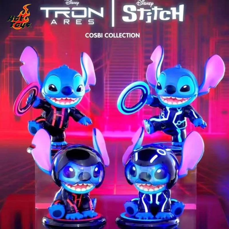 

Hot Toys Tron Stitch Fanatical Series Cosbi Kawaii Stitch Blind Box New Syle Anime Surrounding Toys Trendy Figure Fans Gift Toy