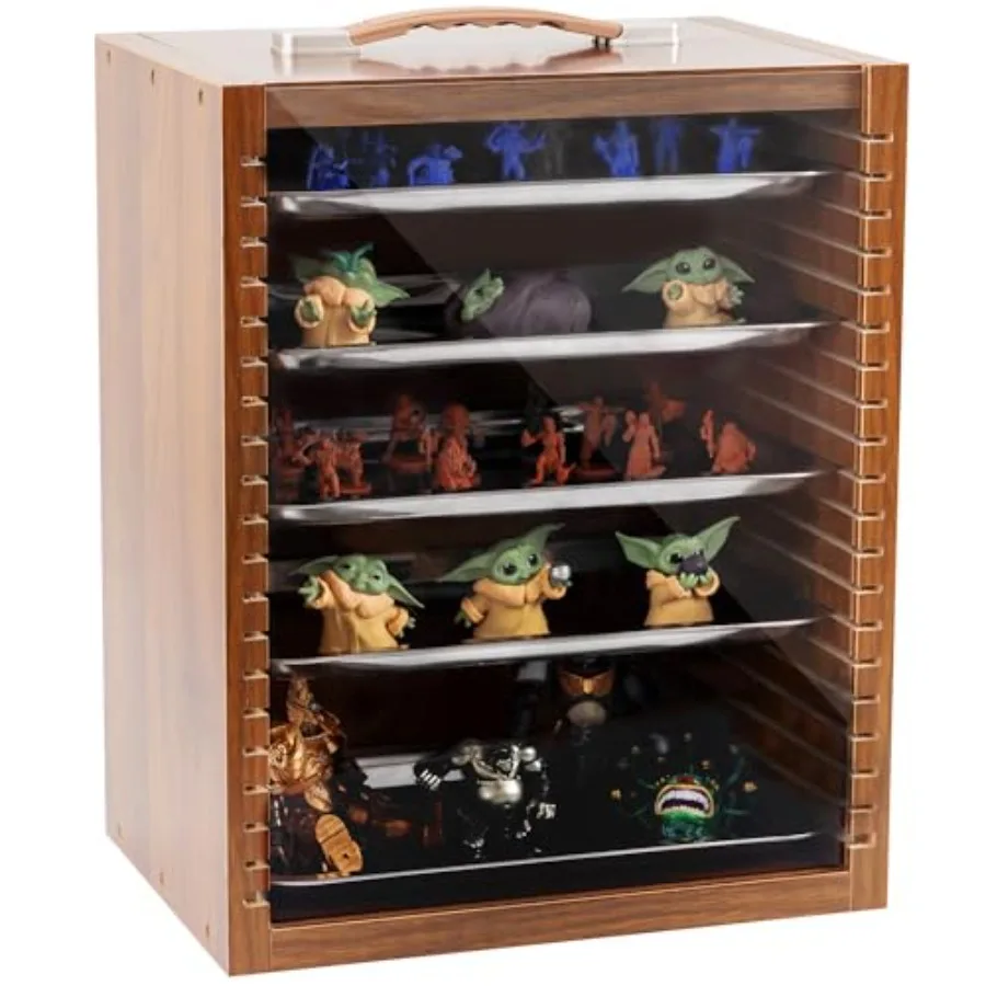 

Miniature Carrying Case for Collectibles Miniature Storage and Display Case for Figurines Figure Model Holder and Transport Box