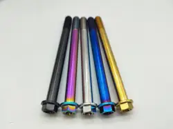 Titanium flange screws 1.25* M10 X155X130X120 motorbike conversion riding bike screws titanium colour black burnt blue