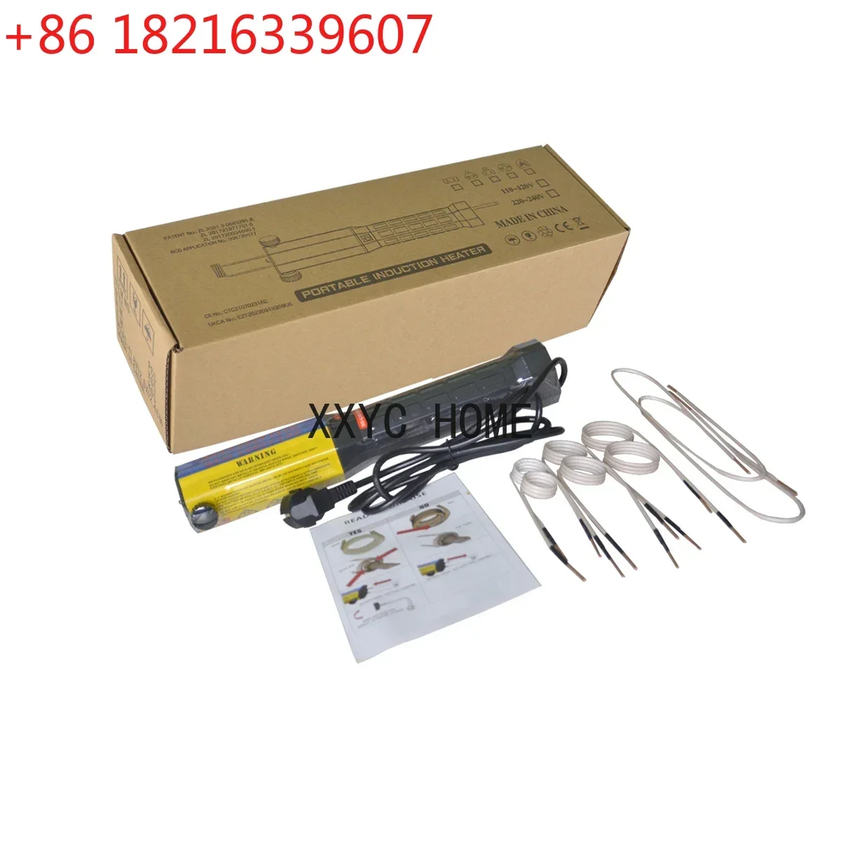 3/8Coils 1000W Magnetic Induction Heater Kit 110V 220V Automotive 1000W Flameless Heat Induction Heating Machine Car Repair Tool