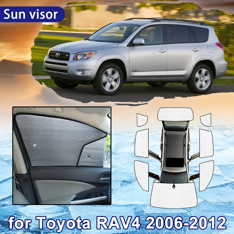 

Car Full Coverage Sunshade for Toyota RAV4 RAV 4 XA30 Vanguard 2006-2012 2011 2010 Sun Shade Windshield Side Window Visor Cover